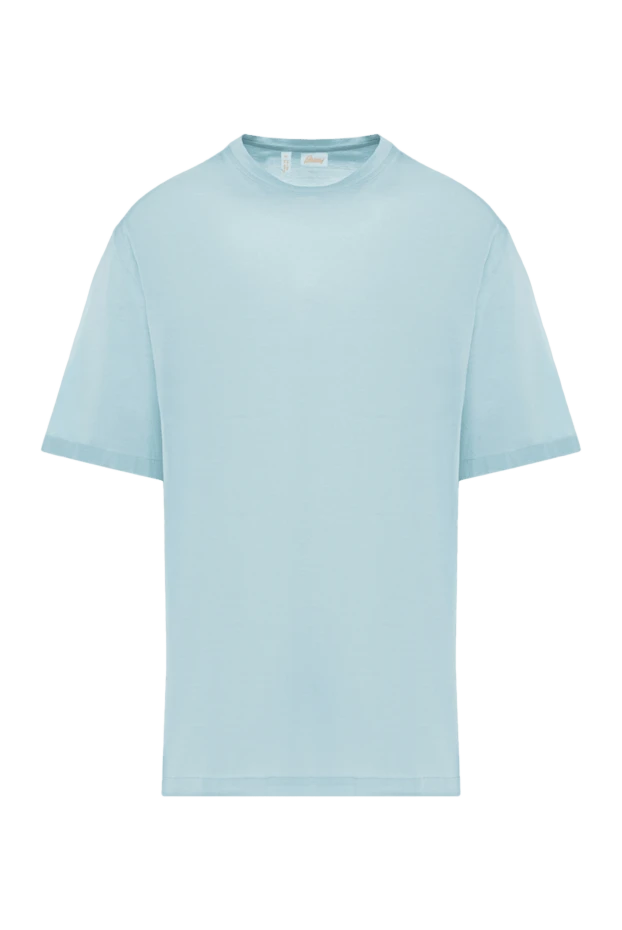 Brioni man blue cotton t-shirt for men купить с ценами и фото 823258 - photo 1