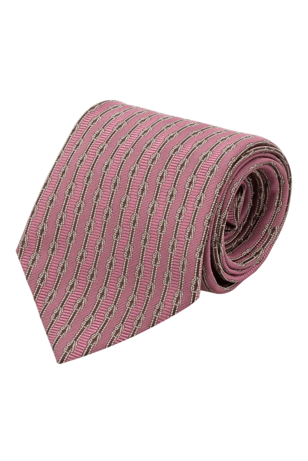 Gucci ерлерге арналған қызғылт жібек галстук 882086 - фото 1