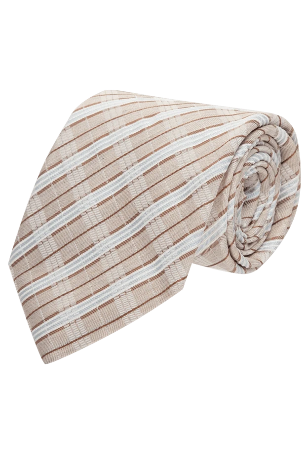 Canali man beige silk tie for men купить с ценами и фото 936609 - photo 1