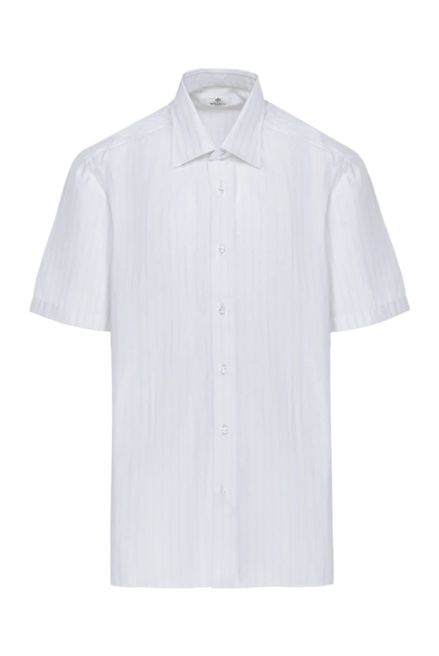 Borrelli man white cotton and linen shirt for men купить с ценами и фото 947412 - photo 1