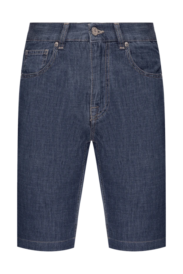 Canali man blue cotton shorts for men купить с ценами и фото 948934 - photo 1