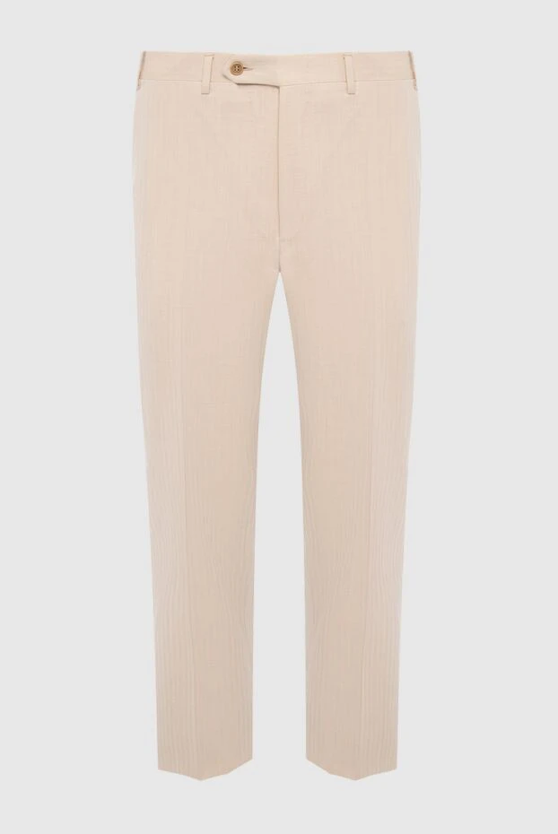 Canali man beige wool trousers for men купить с ценами и фото 948976 - photo 1