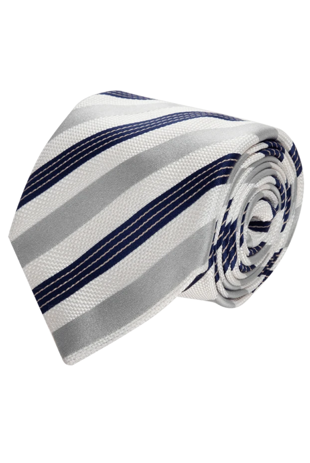 Canali man white silk tie for men купить с ценами и фото 949059 - photo 1