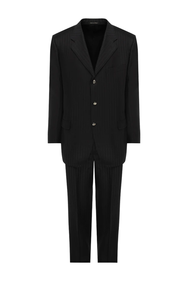 Canali man men's suit made of wool and silk, black купить с ценами и фото 949140 - photo 1