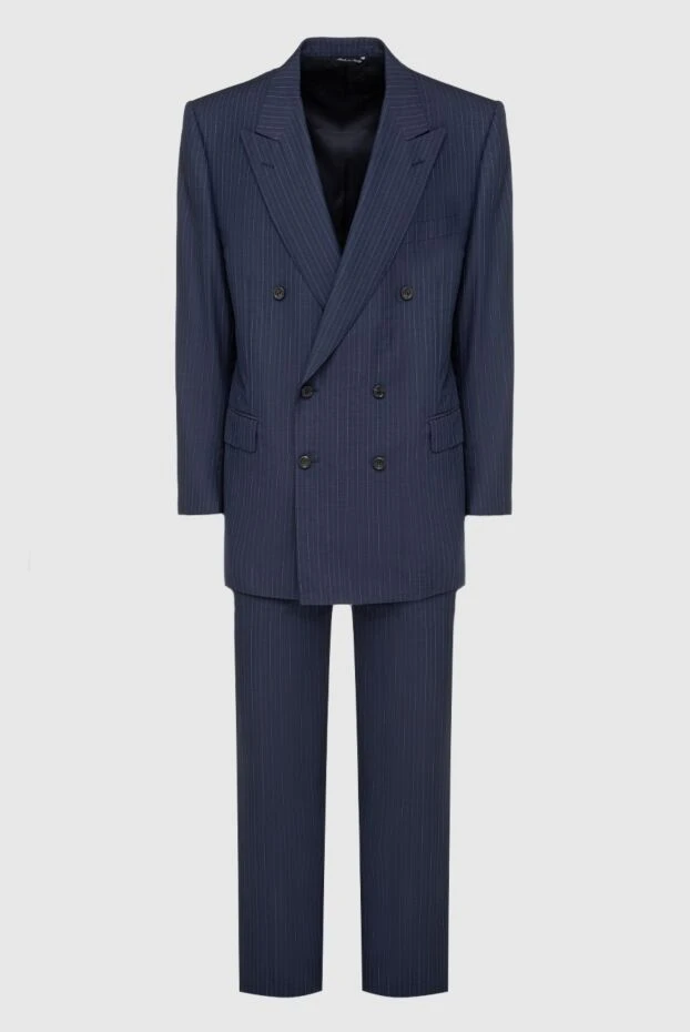 Canali man men's suit made of wool and silk, blue купить с ценами и фото 949165 - photo 1