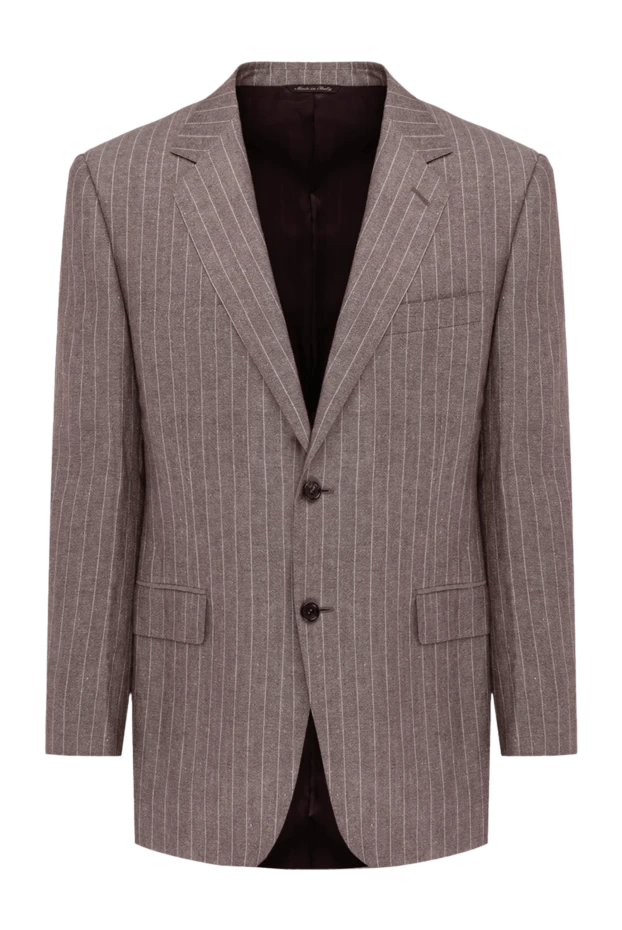 Canali man beige men's cashmere and linen jacket купить с ценами и фото 949288 - photo 1