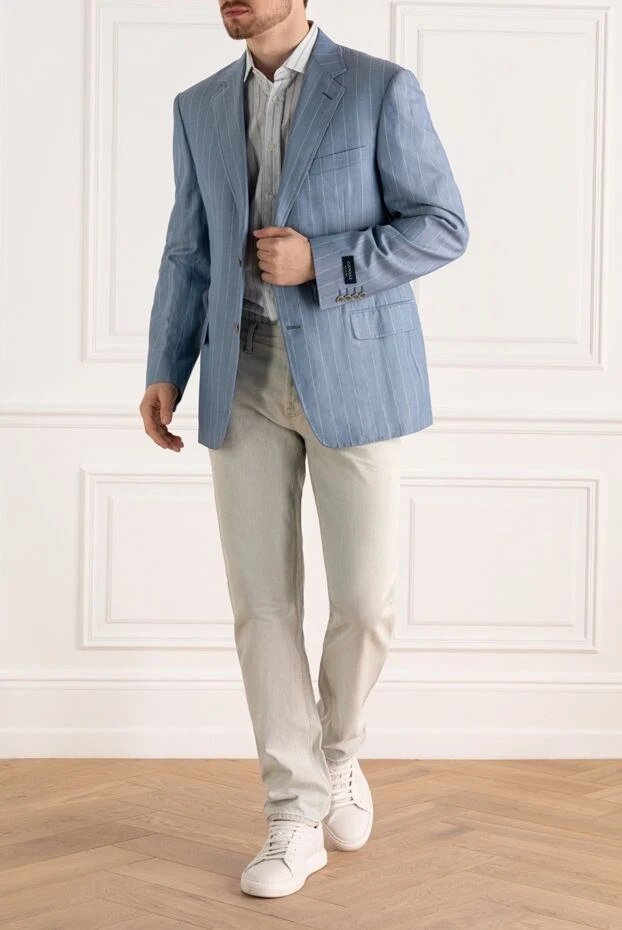 Canali man men's blue jacket купить с ценами и фото 949291 - photo 2