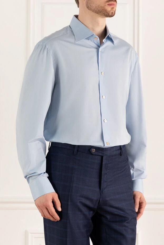 Canali man blue cotton shirt for men 956258 - photo 3