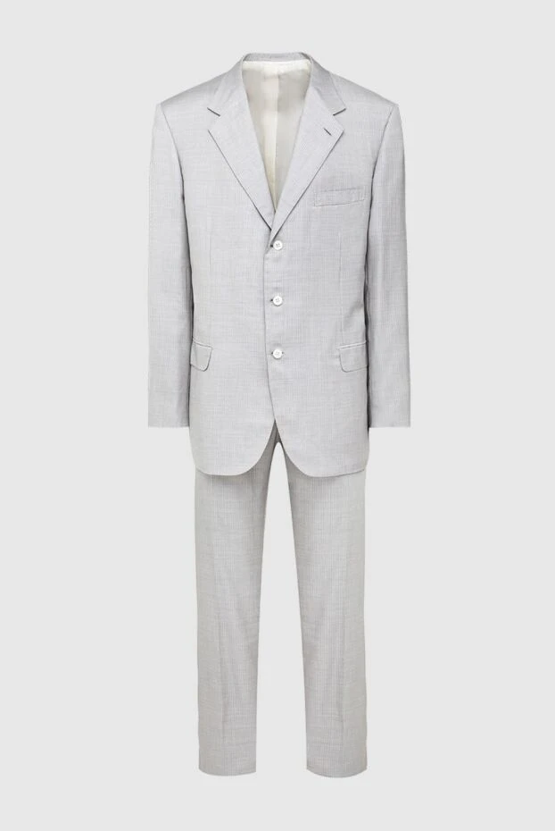 Brioni man men's suit made of wool and silk, gray купить с ценами и фото 950164 - photo 1