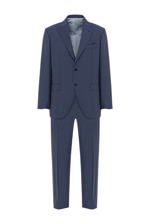 Classic men's suit, dark, with barely noticeable stripes
- photo 1