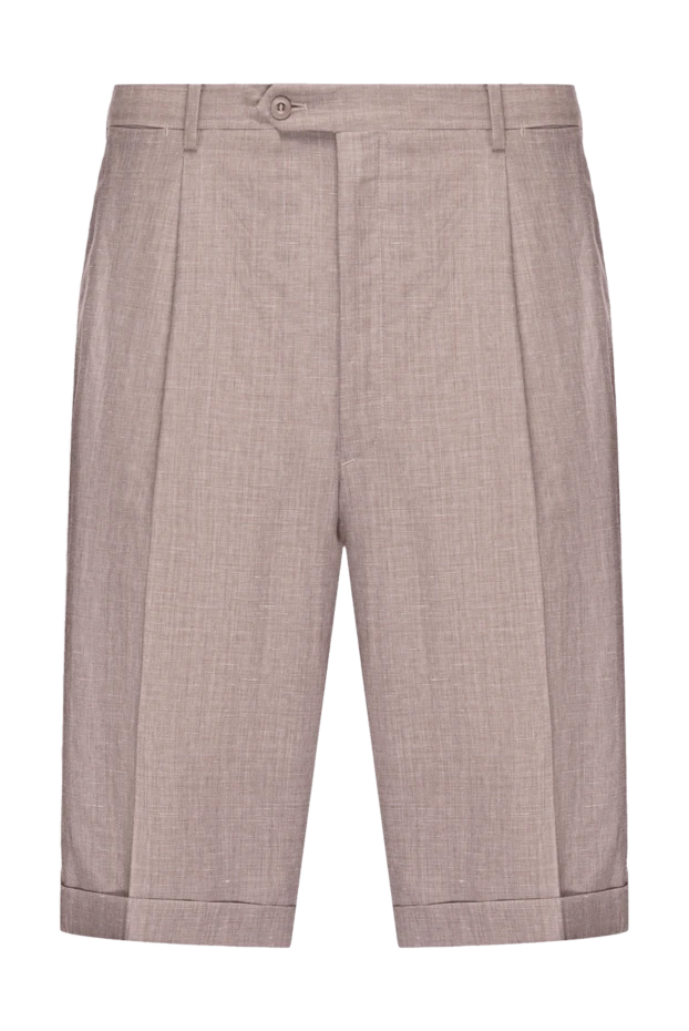 Brioni man beige wool and linen shorts for men купить с ценами и фото 950210 - photo 1