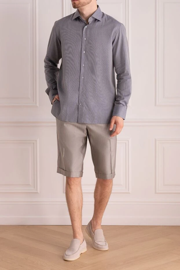 Bilancioni man wool and silk shorts gray for men купить с ценами и фото 951766 - photo 2