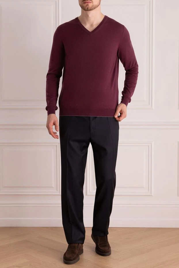 Brioni man fleece trousers black for men купить с ценами и фото 956809 - photo 2