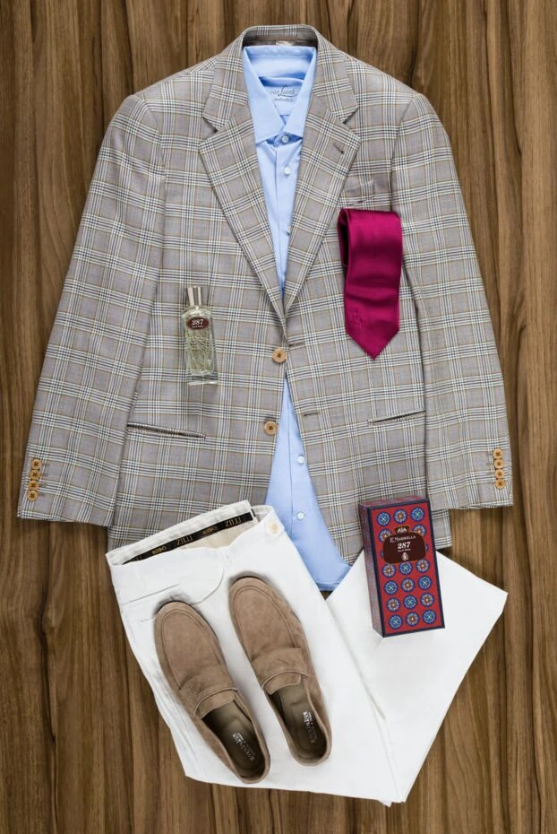 Armani ерлерге арналған сұр жүн және жібек күрте 965521 - фото 2