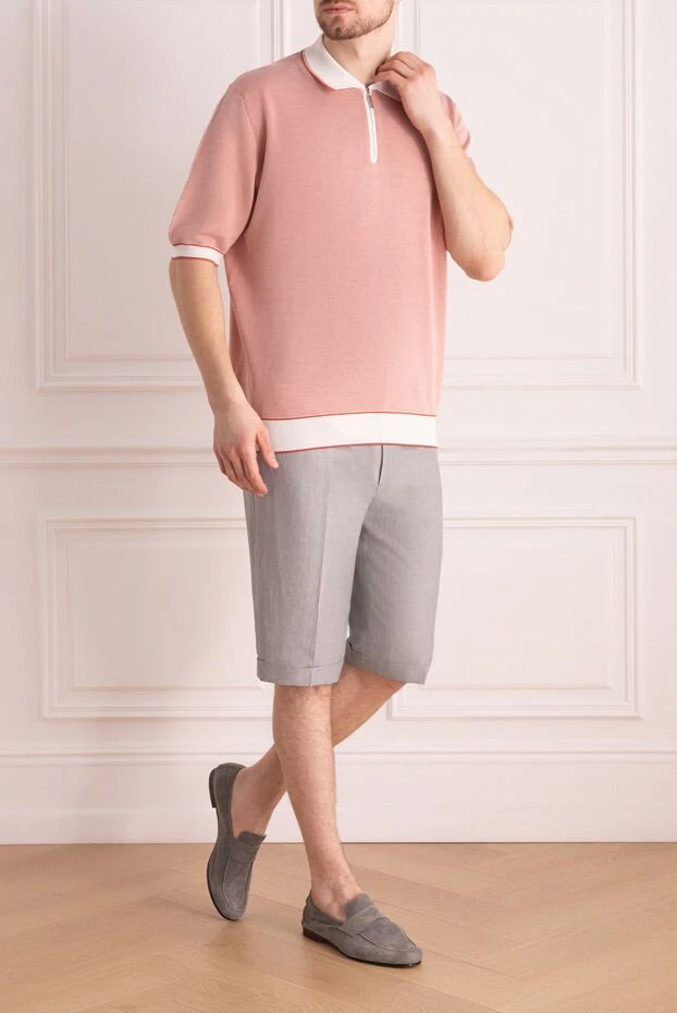 Brioni man gray wool and linen shorts for men купить с ценами и фото 966186 - photo 2