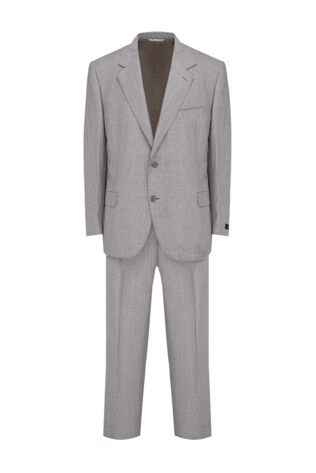 Canali man men's suit made of linen, wool and silk, gray купить с ценами и фото 969367 - photo 1