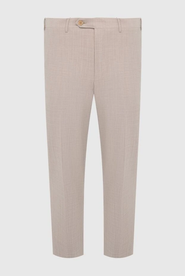 Canali man beige wool trousers for men купить с ценами и фото 969420 - photo 1