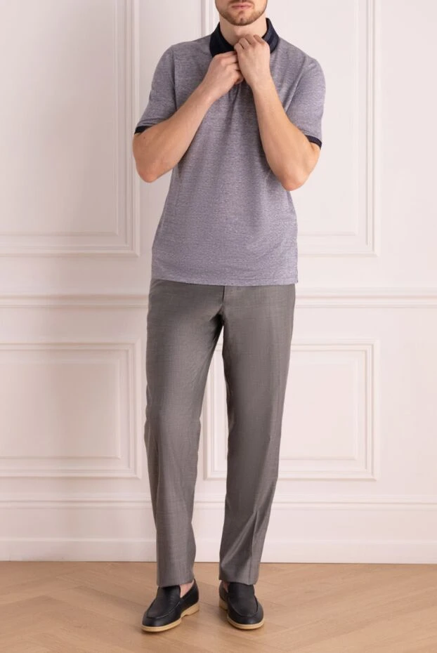 Canali man gray wool trousers for men купить с ценами и фото 969604 - photo 2