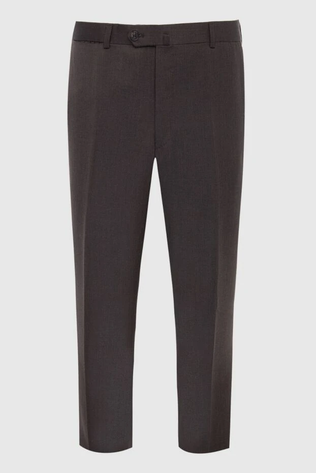 Isaia man black wool trousers for men купить с ценами и фото 977866 - photo 1