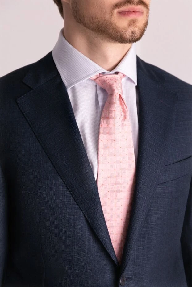 Canali man pink silk tie for men купить с ценами и фото 978435 - photo 2