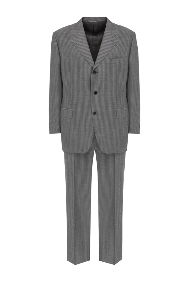 Men's suit made of wool and mohair with micro stripe in a cool gray tone
- photo 1
