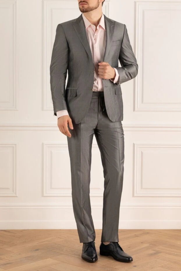 Canali man men's suit made of silk gray купить с ценами и фото 978537 - photo 2