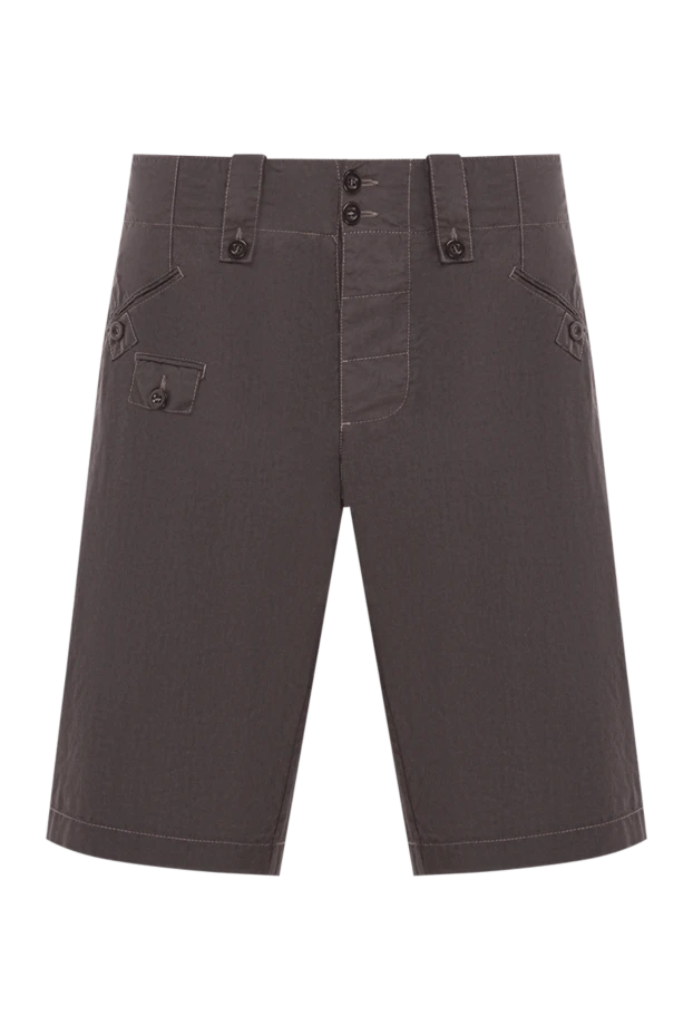 Beige men's cotton shorts with decorative buttons
- photo 1