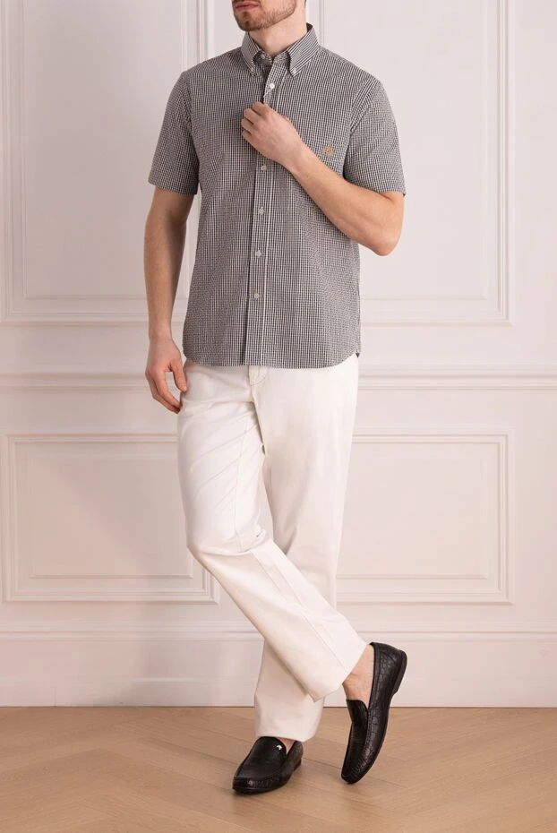 Canali man gray cotton shirt for men купить с ценами и фото 979466 - photo 2