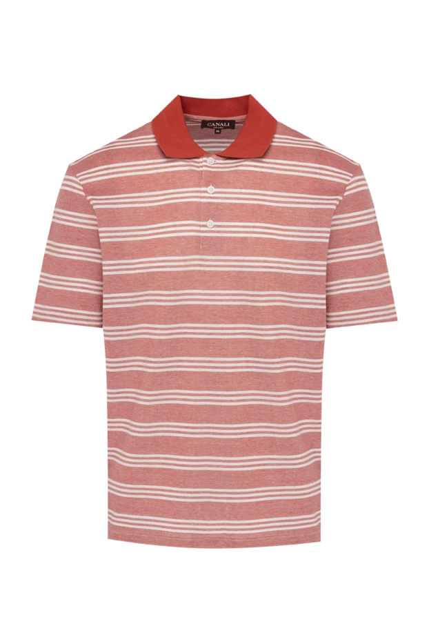 Canali man cotton polo red for men купить с ценами и фото 979563 - photo 1