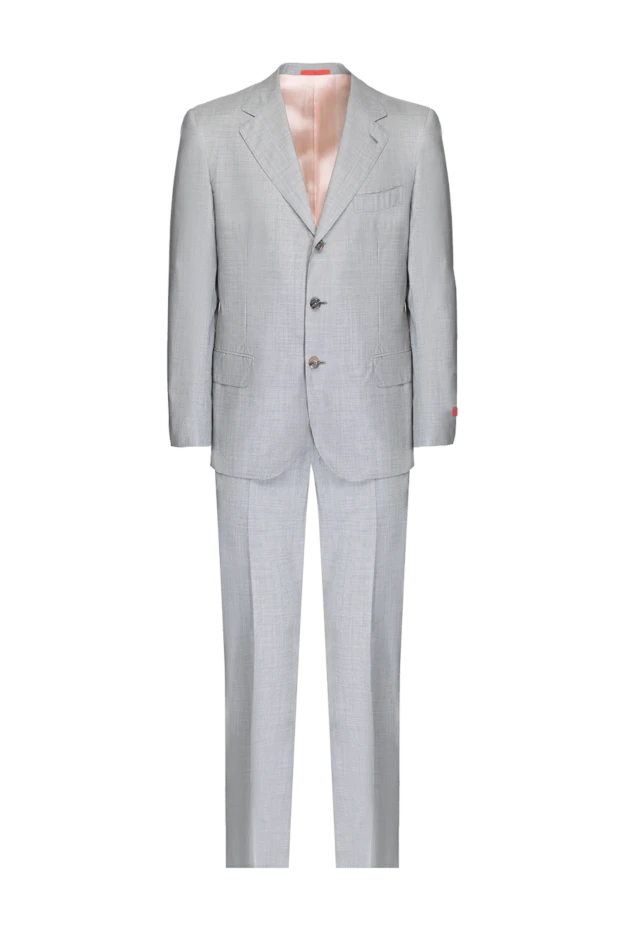 Isaia man men's suit made of wool and silk, gray купить с ценами и фото 979629 - photo 1