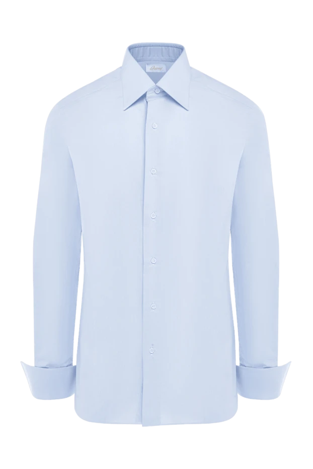 Brioni man blue cotton shirt for men купить с ценами и фото 980004 - photo 1