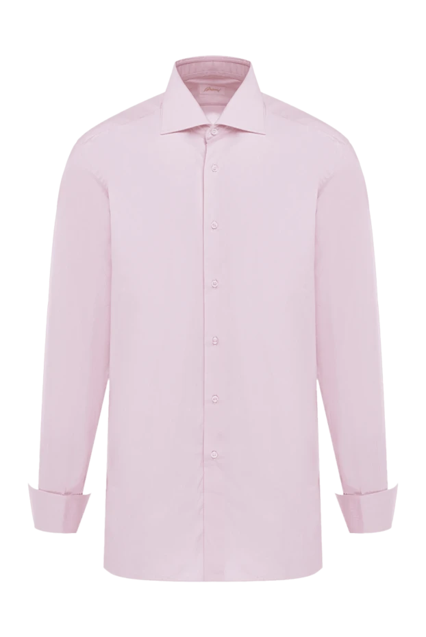 Brioni man pink cotton shirt for men купить с ценами и фото 980008 - photo 1