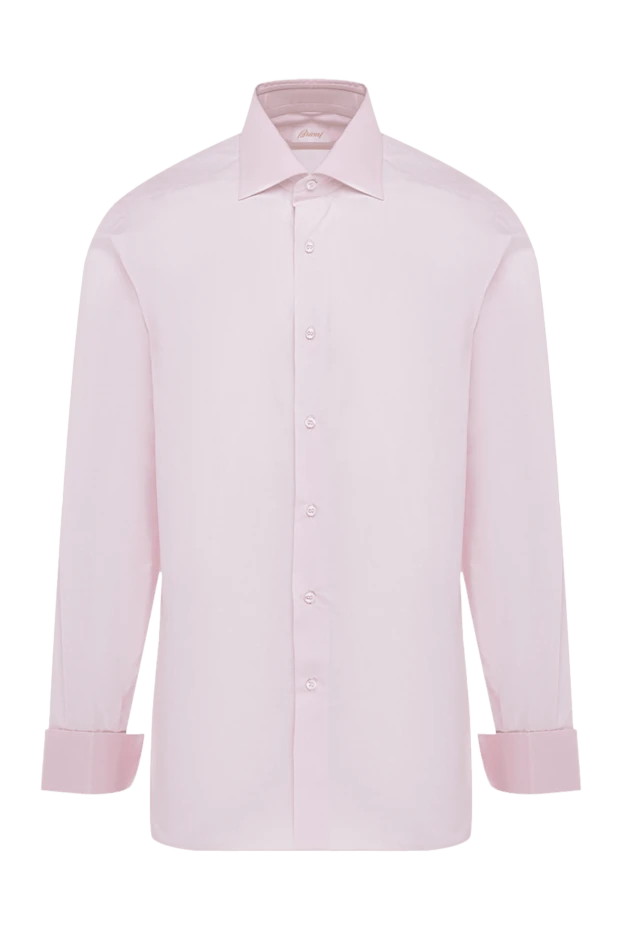 Brioni man pink cotton shirt for men купить с ценами и фото 980013 - photo 1