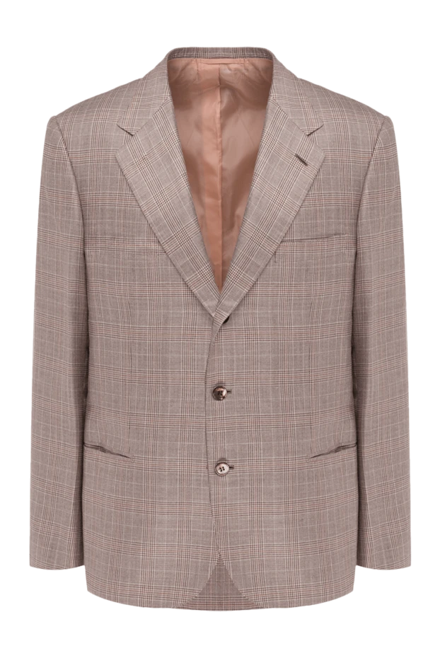 Brioni man beige men's cashmere and silk jacket купить с ценами и фото 980052 - photo 1