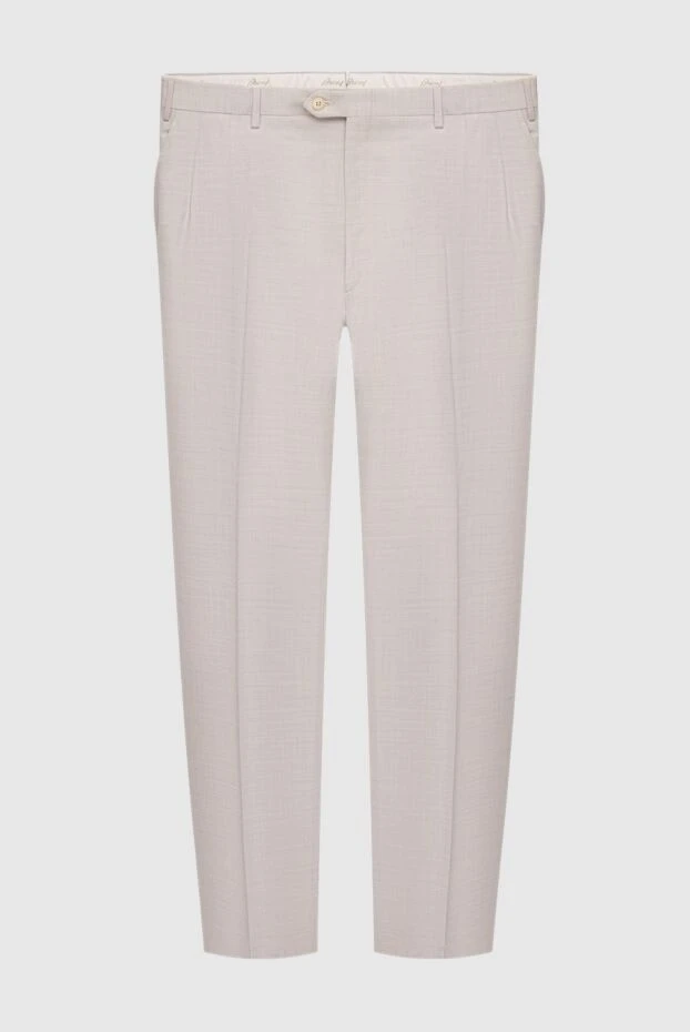 Brioni man men's beige wool trousers купить с ценами и фото 980172 - photo 1