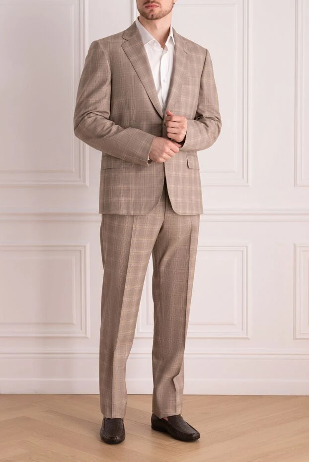 Belvest man beige men's wool suit купить с ценами и фото 980400 - photo 2