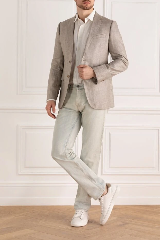 Armani man jacket gray for men купить с ценами и фото 980800 - photo 2