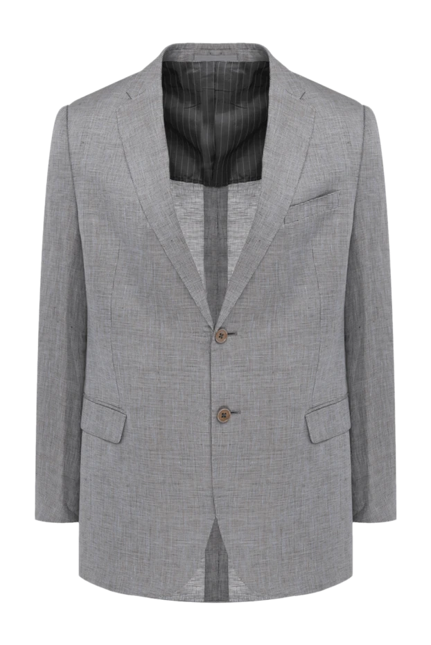 Armani man gray linen jacket for men купить с ценами и фото 980802 - photo 1