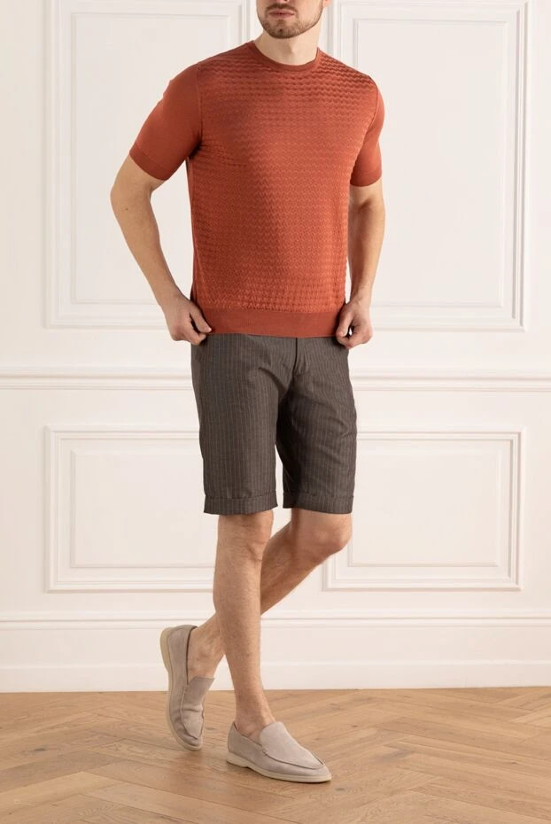 Armani man brown shorts for men купить с ценами и фото 980815 - photo 2