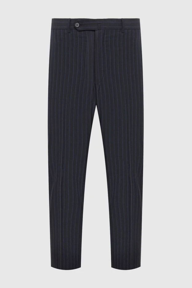 Isaia man black wool trousers for men купить с ценами и фото 983204 - photo 1