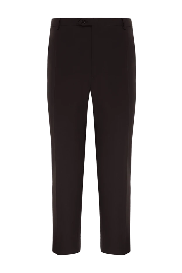 Brioni man black wool trousers for men купить с ценами и фото 983641 - photo 1