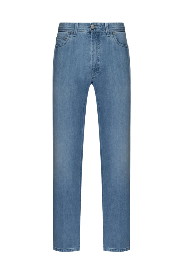 Brioni man blue cotton jeans for men купить с ценами и фото 984639 - photo 1