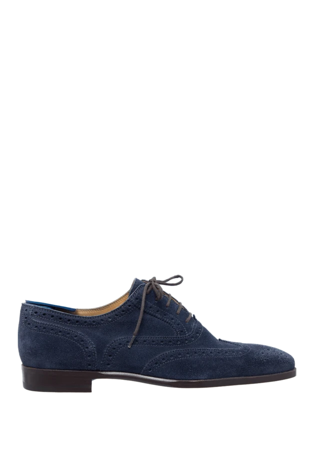 Sutor Mantellassi man blue suede men's shoes купить с ценами и фото 984793 - photo 1