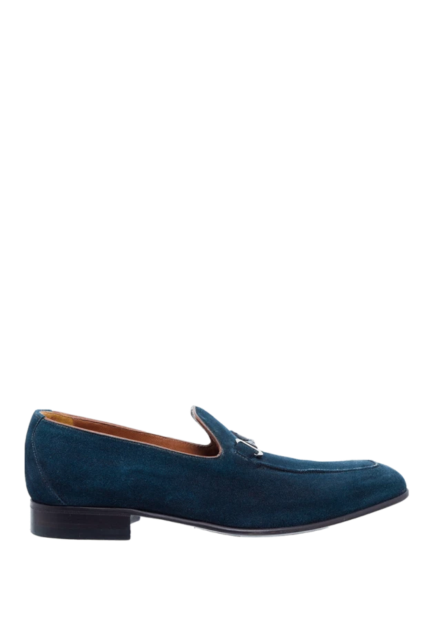 A.Testoni man blue suede loafers for men купить с ценами и фото 984872 - photo 1