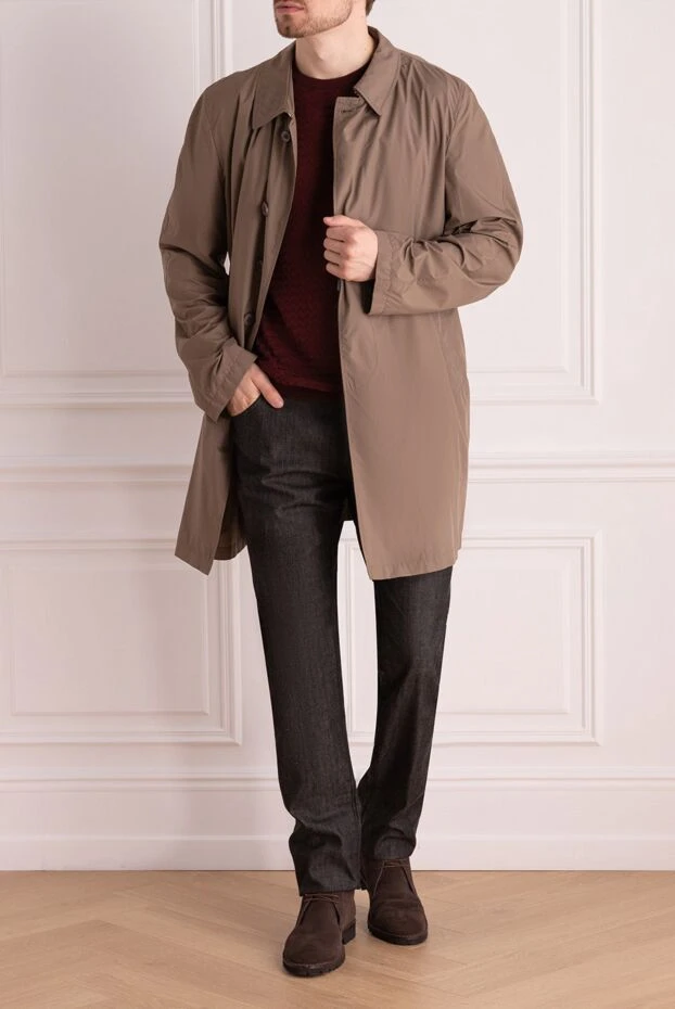 Herno man beige polyester coat for men купить с ценами и фото 985090 - photo 2