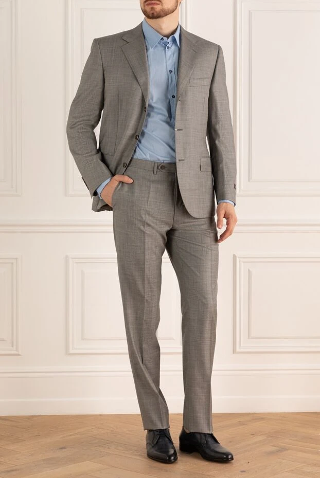 Canali man beige men's wool suit купить с ценами и фото 985604 - photo 2