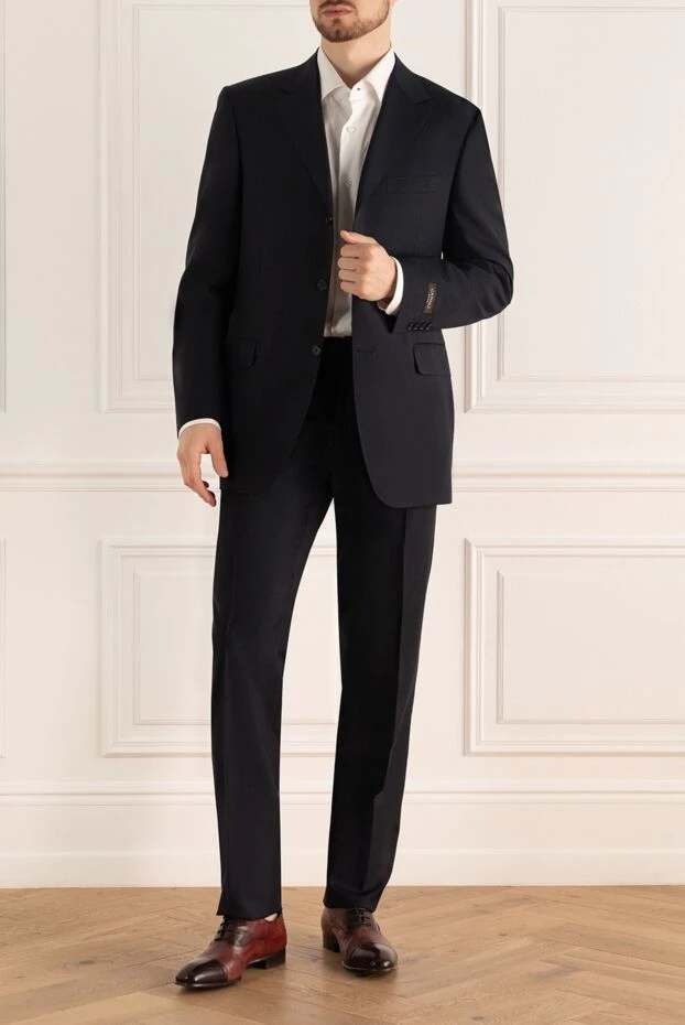 Canali man men's suit made of wool and mohair, black купить с ценами и фото 985612 - photo 2