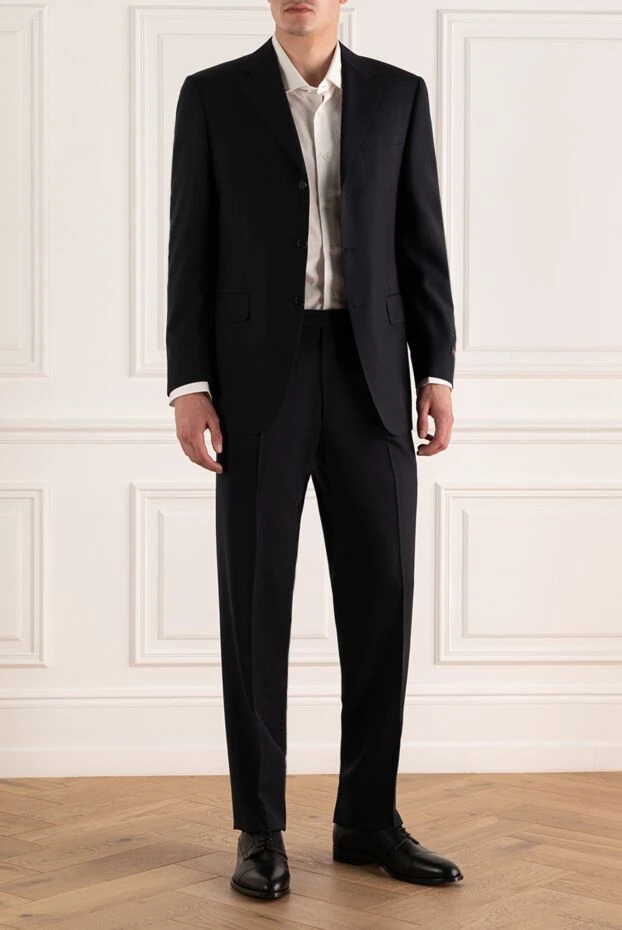 Canali man men's suit made of wool and mohair, black купить с ценами и фото 985614 - photo 2