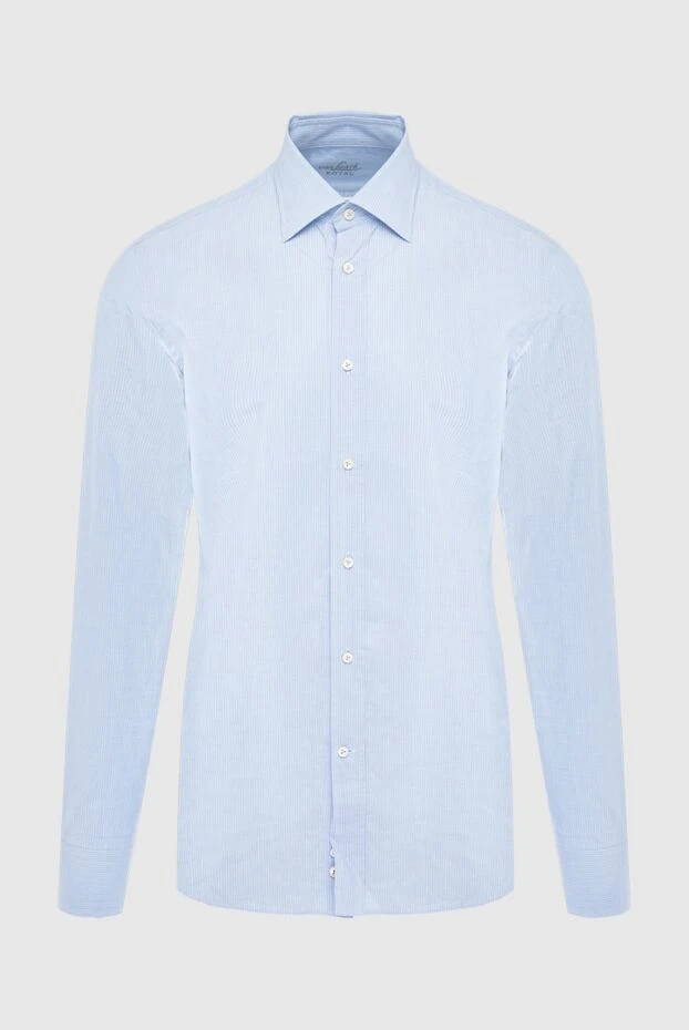 Van Laack man blue cotton shirt for men купить с ценами и фото 985840 - photo 1