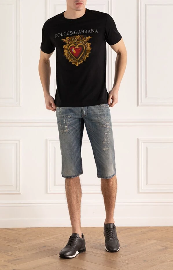 Dolce & Gabbana man gray cotton shorts for men купить с ценами и фото 986258 - photo 2